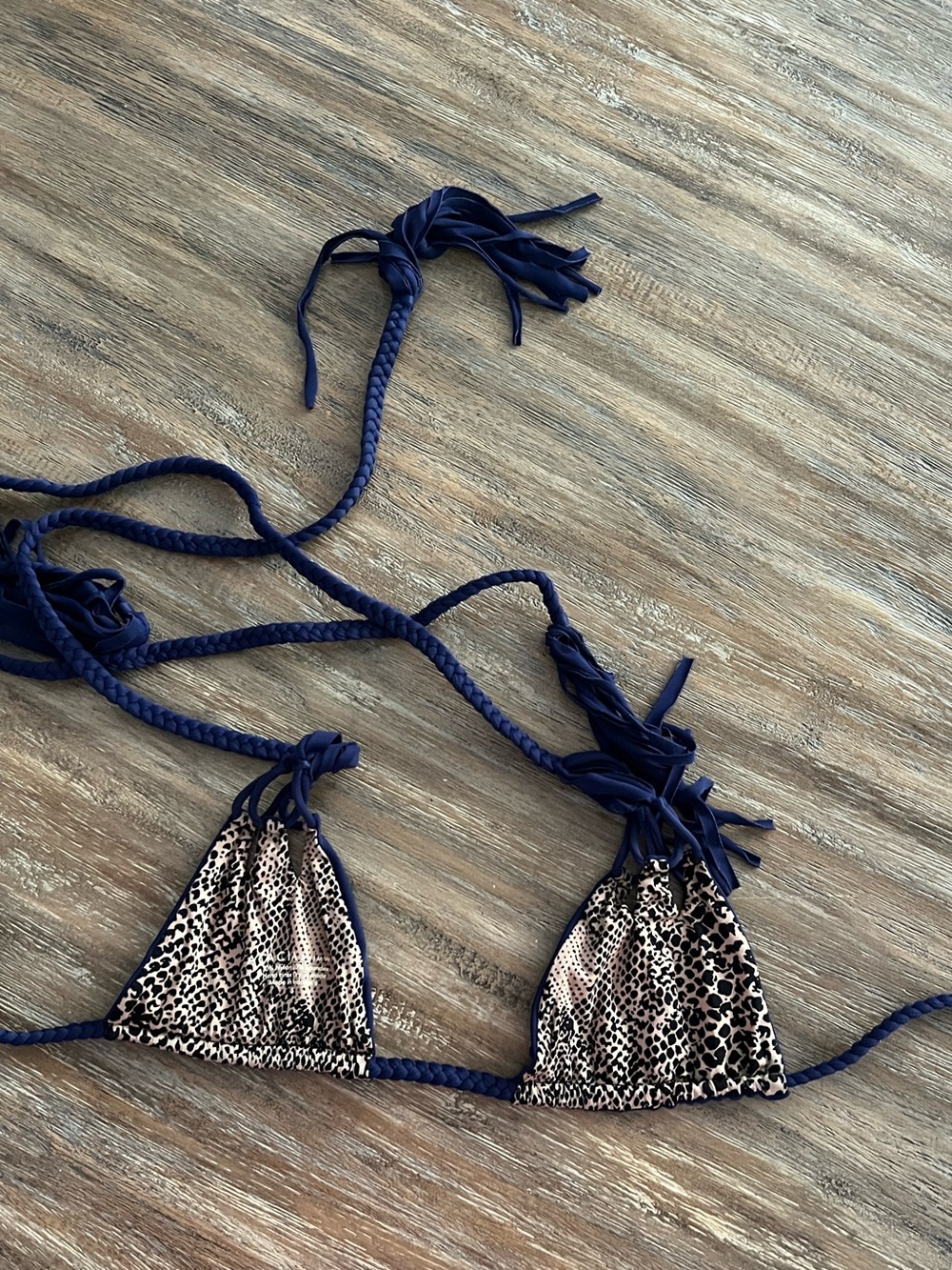 Navy Acacia Triangle Top - S - Picture 3 of 3